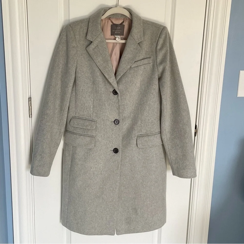 J. Crew Gray Single Breasted Peacoat Wool by Nello Gori - No Bag - Picture 2 of 14